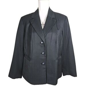 Evan Picone Suit ~Woman Plus Size 16W~ Black Plaid Blazer Jacket Career Wear.